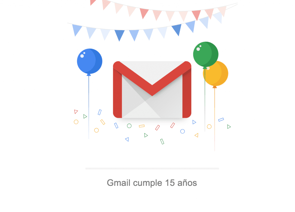 Gmail cumple 15 años | Agencia contenidos Mallorca